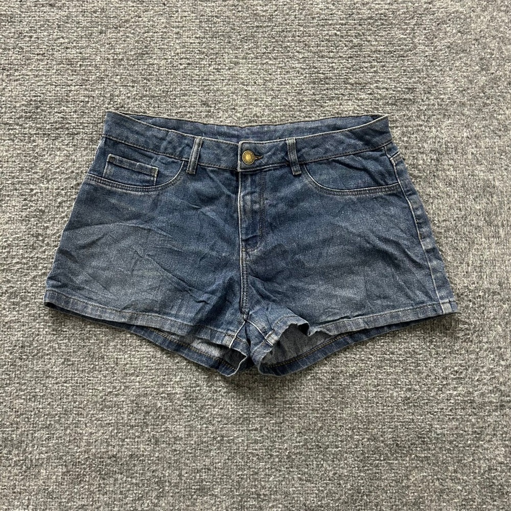 Anko Denim Shorts Womens Size 12 Blue Casual Dark Wash Recycled Fiber 5-Pocket